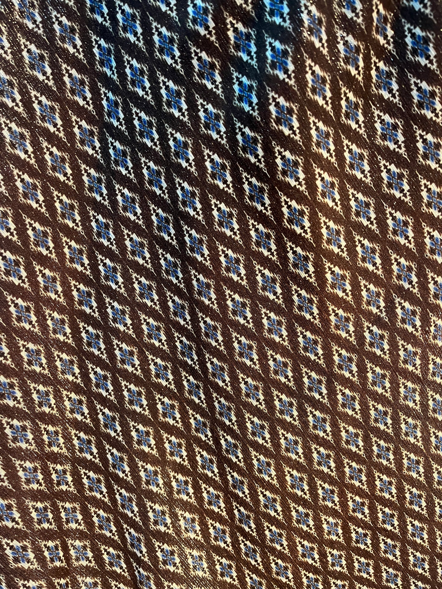 Falda de gasa estampada en marrón chocolate