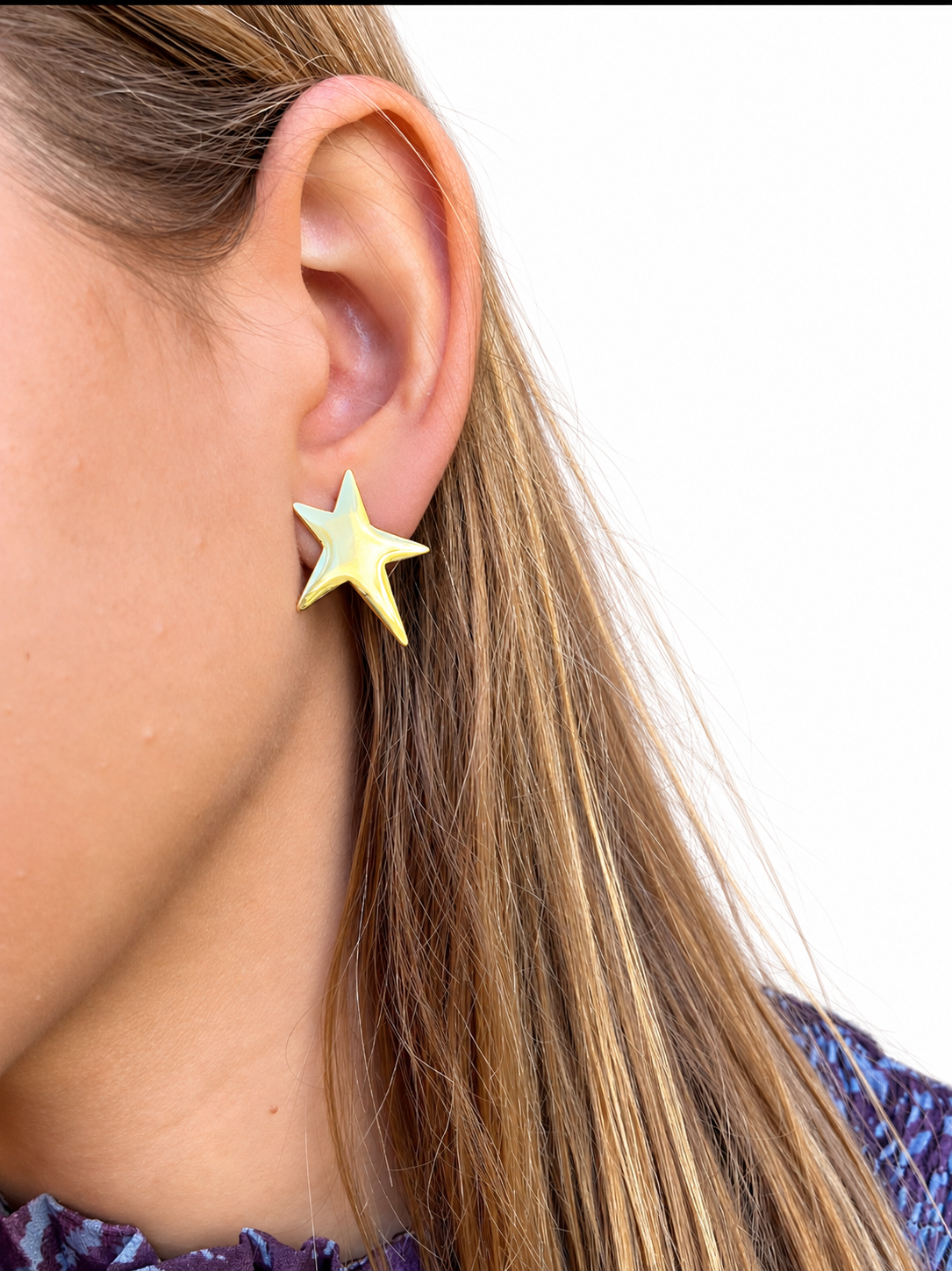 Pendientes estrella dorada