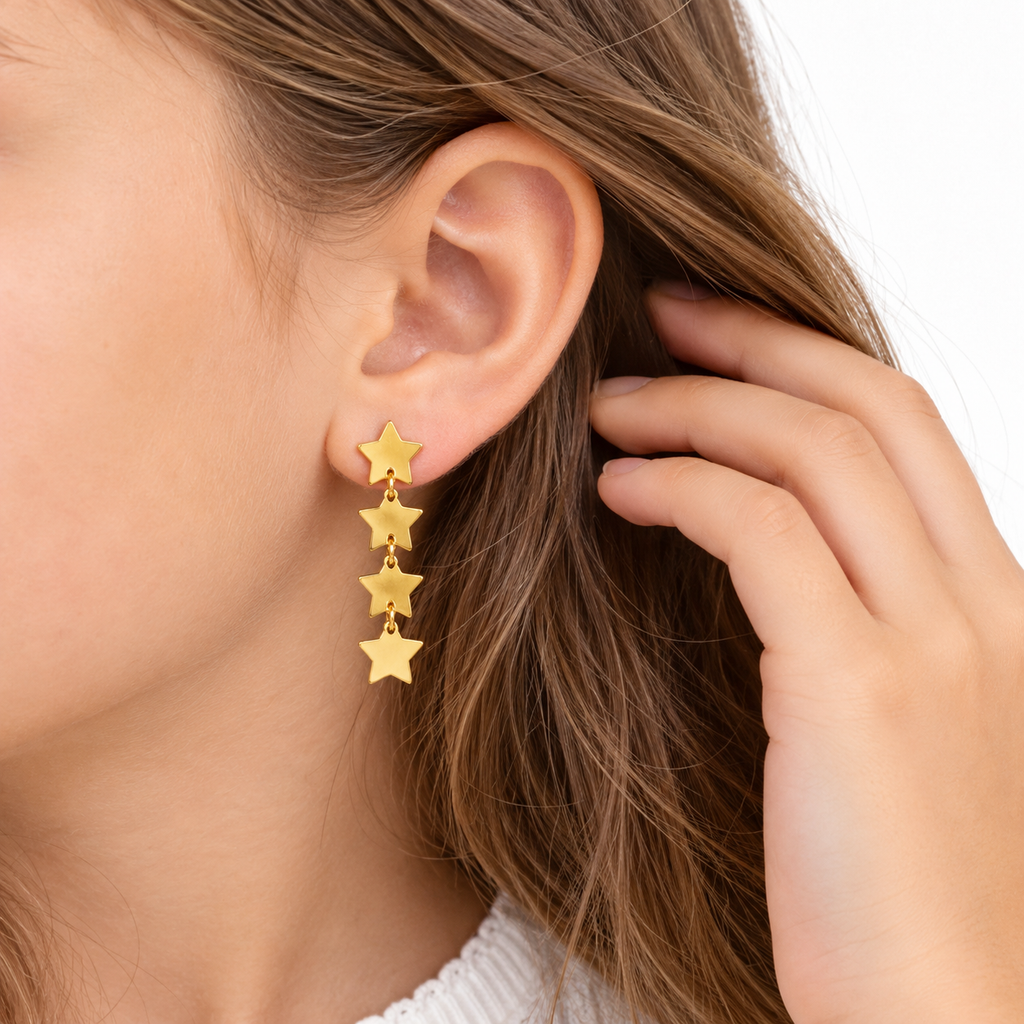 Pendientes Tira de estrellitas
