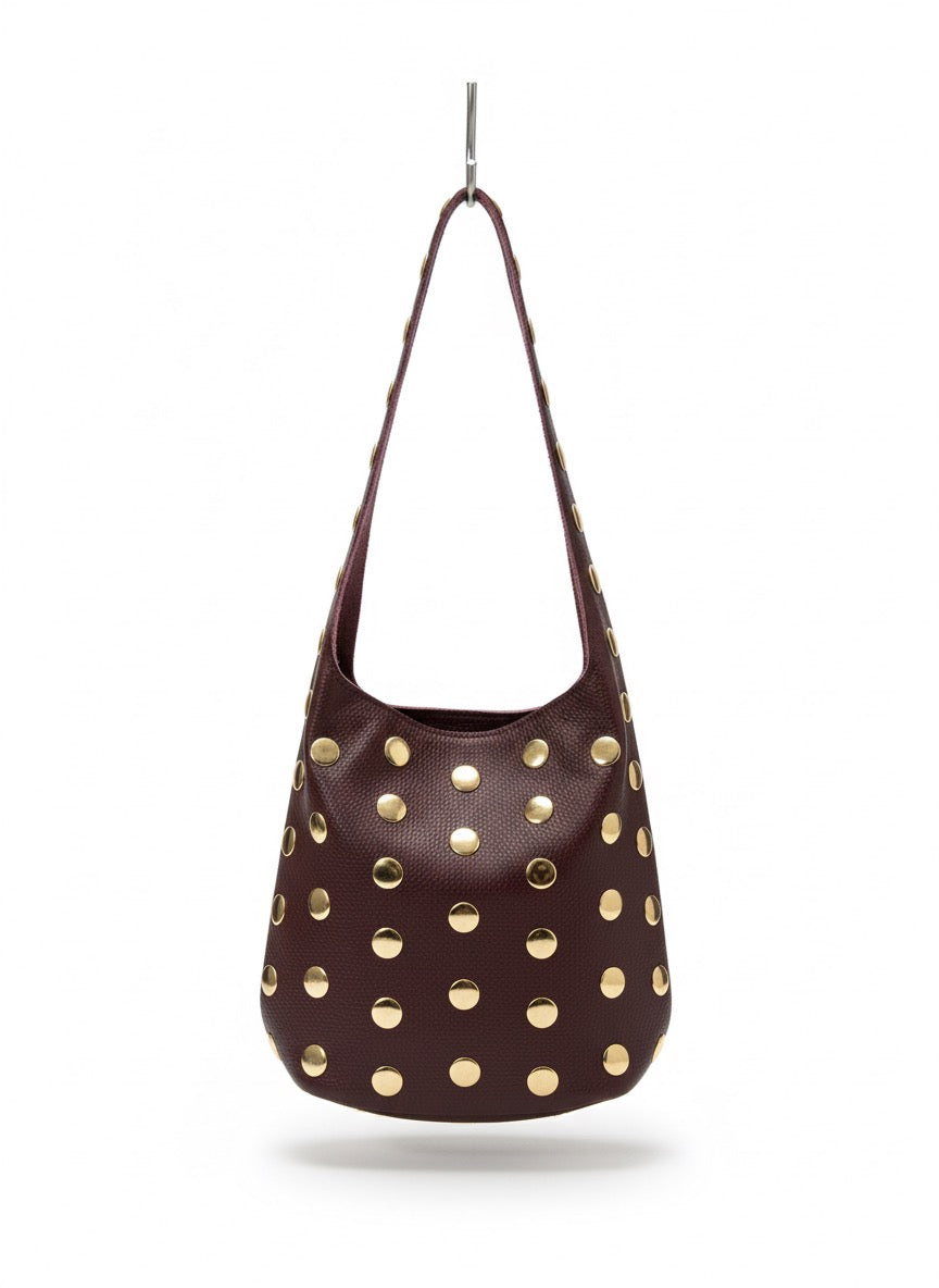 Bolso piel tachuelas