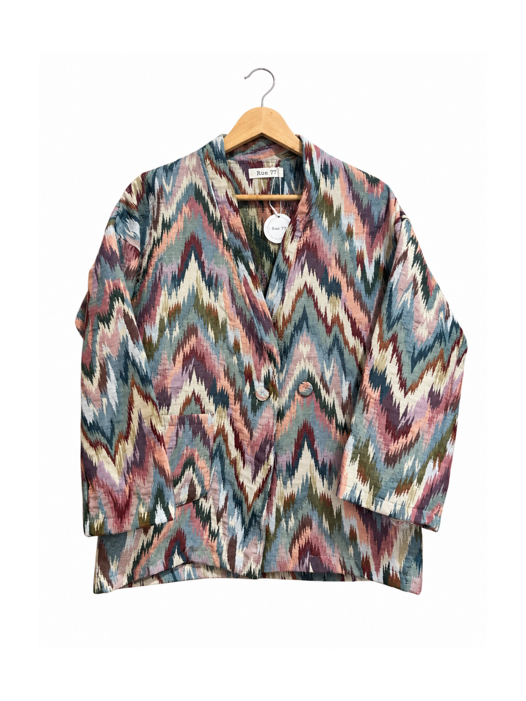 Chaqueta de Ikat multicolor