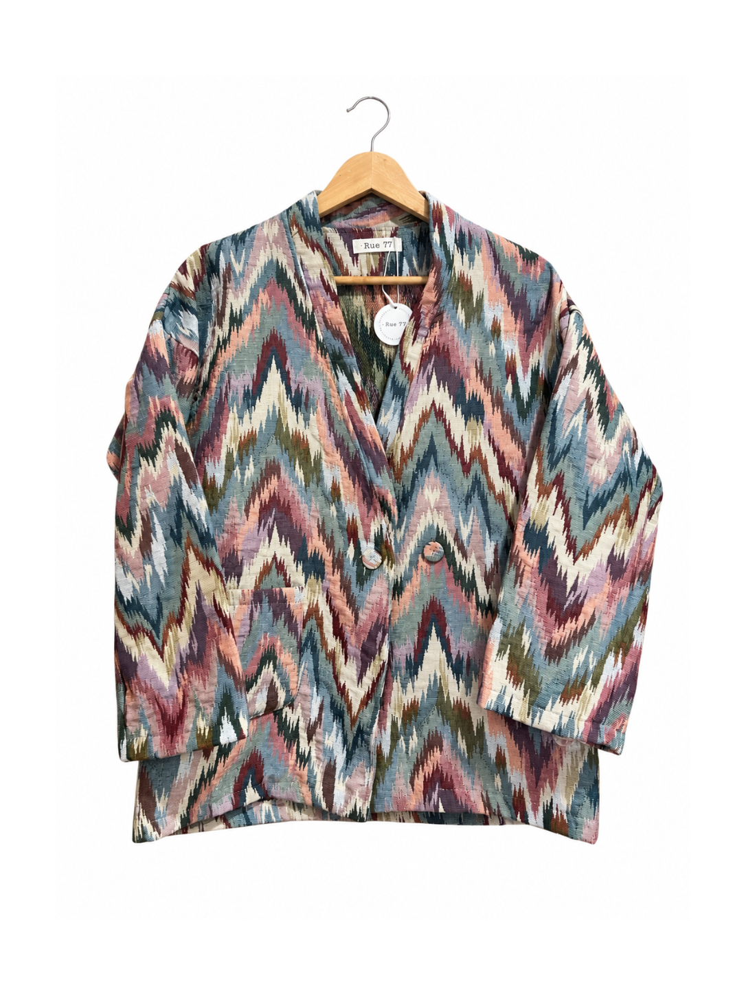 Chaqueta de Ikat multicolor
