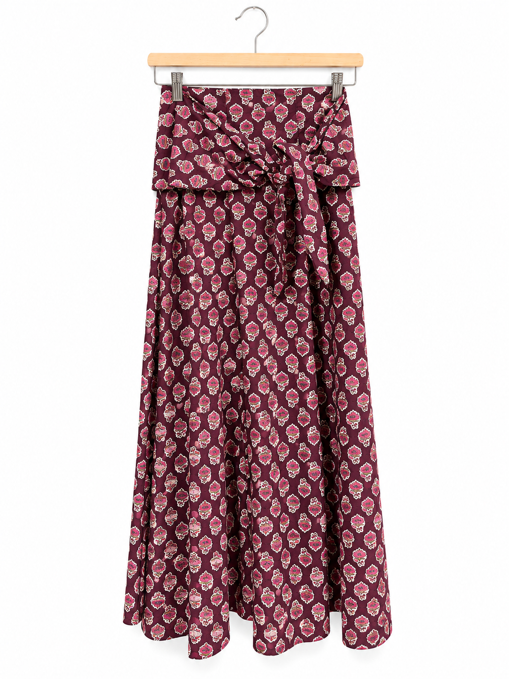 Falda estampada con lazada