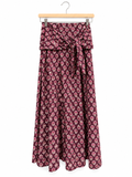 Falda estampada con lazada
