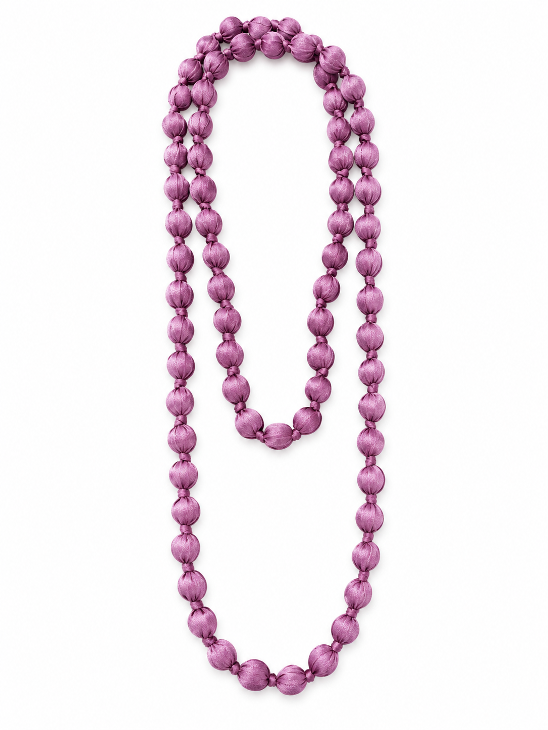 Collar de bolas de tela