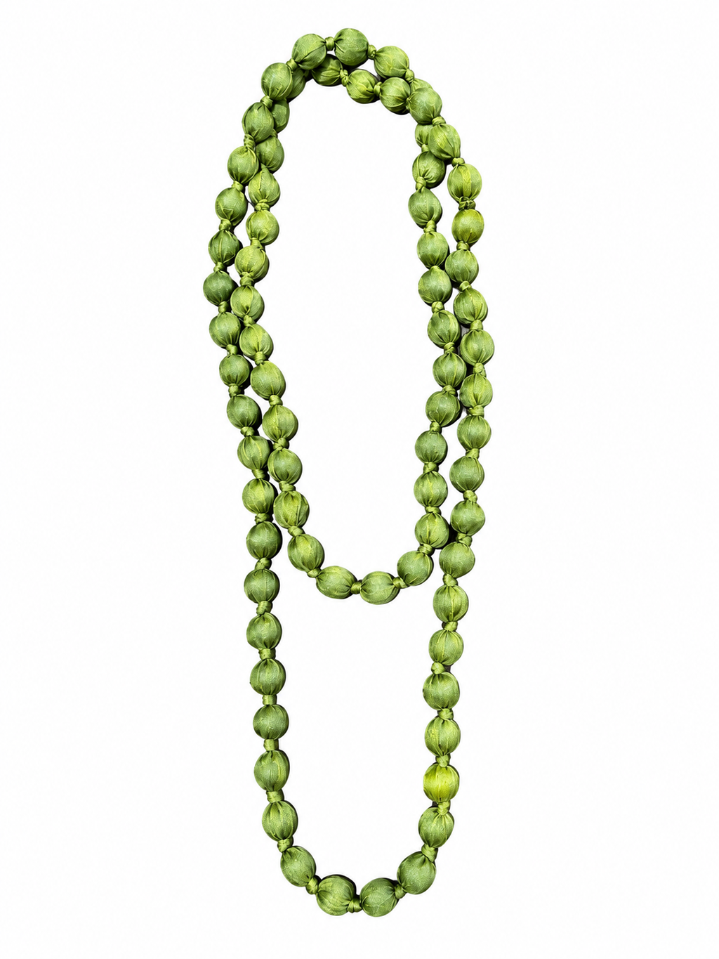 Collar de bolas de tela