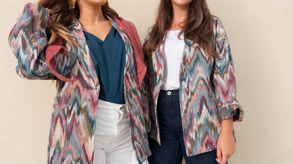 Chaqueta de Ikat multicolor
