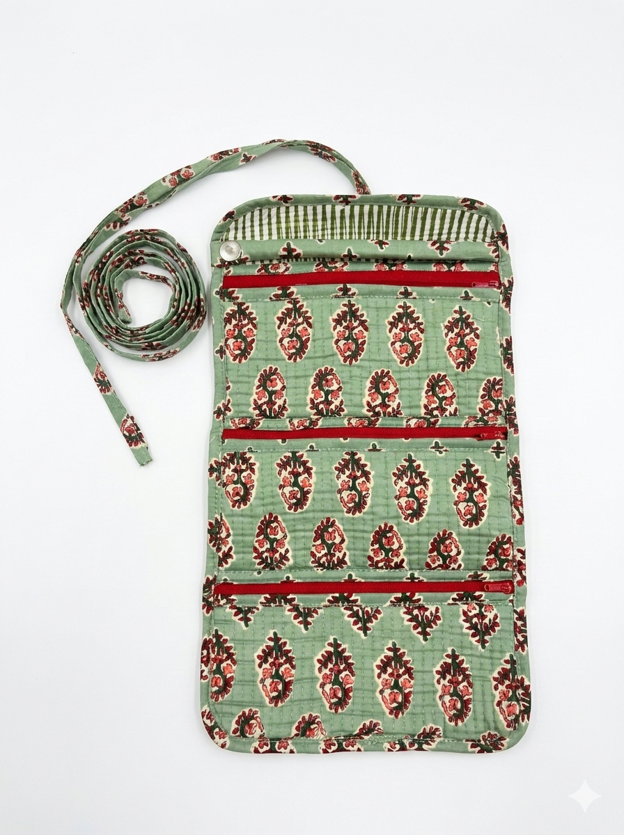 Joyero de tela VERDE