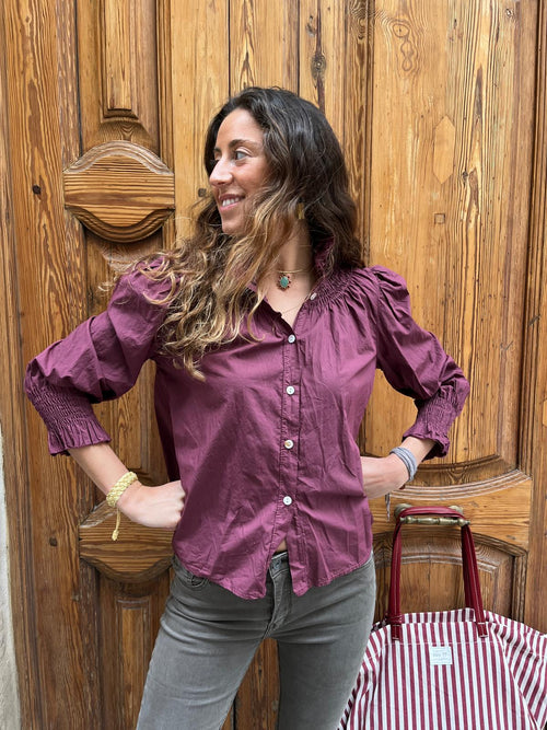 Camisa cuello fruncido