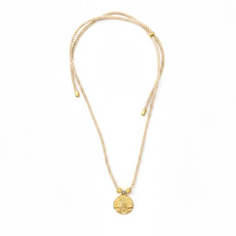 Medalla Virgen de los Desamparados BEIGE