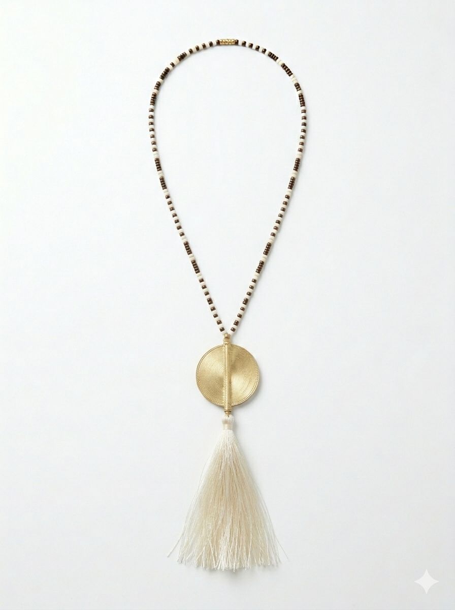 Collar colección Surya Círculo Flecos