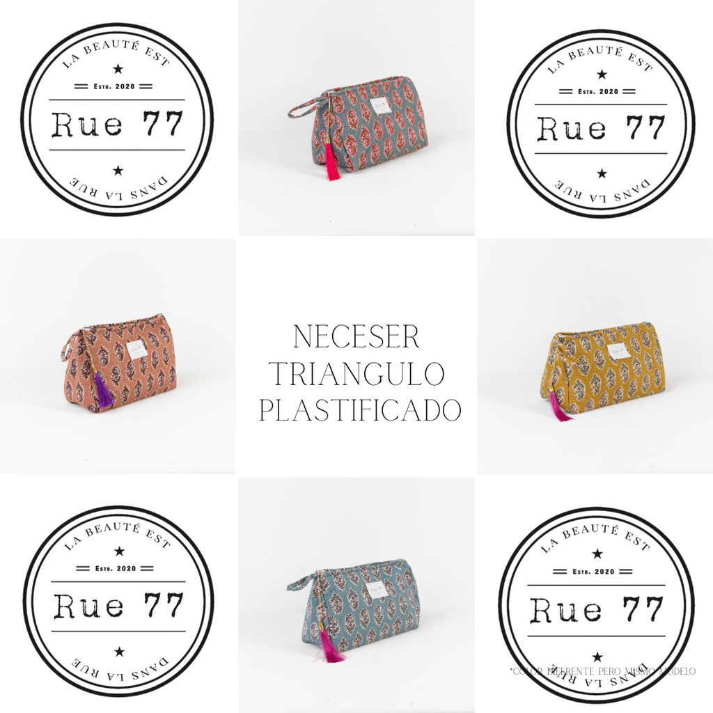 Neceser TRIANGULO plastificado GRIS