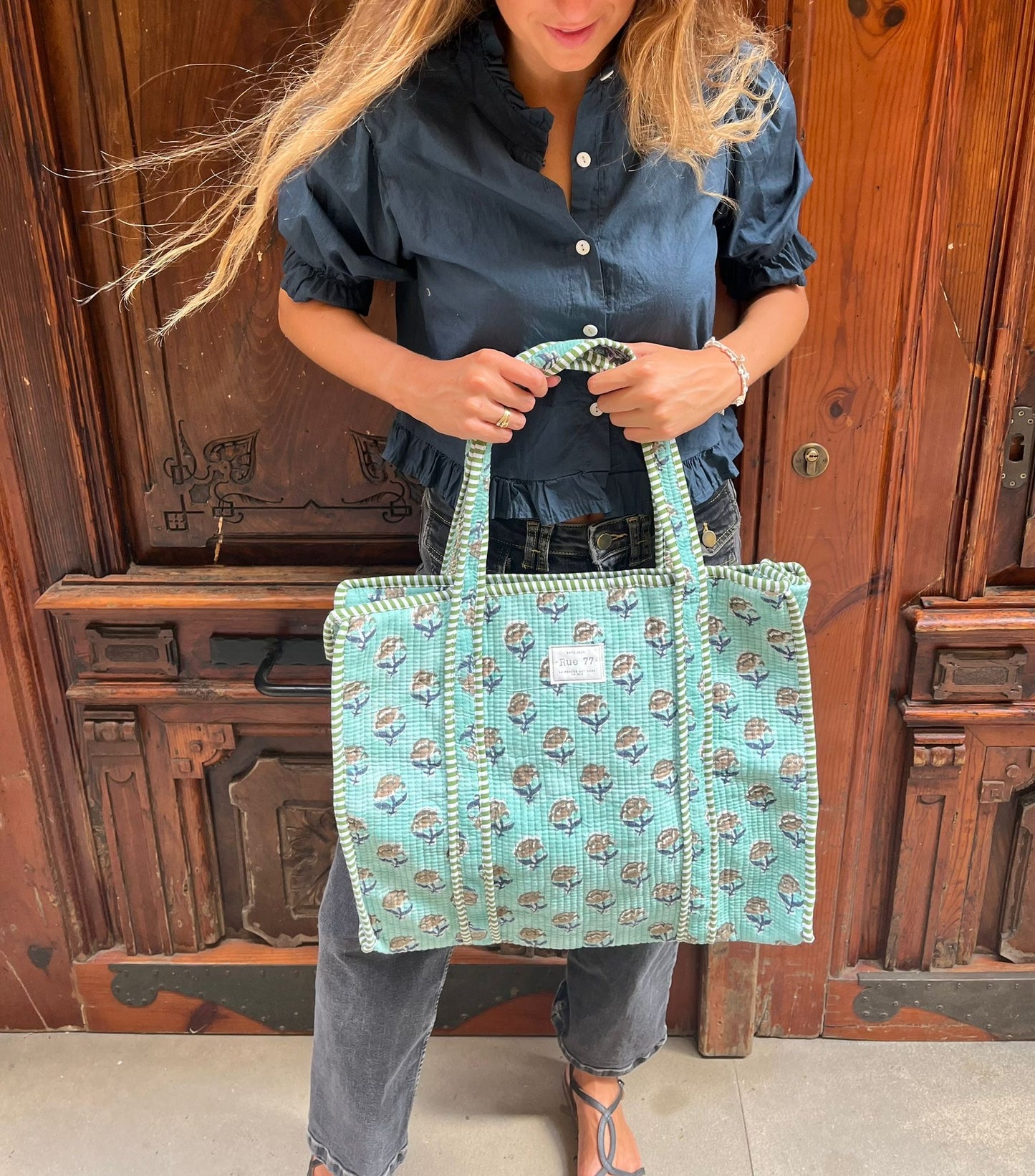 Tote Bag Block Print de la India
